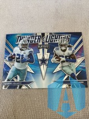 2021 Panini Thunder and Lighting Playoff Cowboys Elliott and Lamb #TL-2